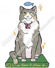 Pippi Fish Sticker on a white background 